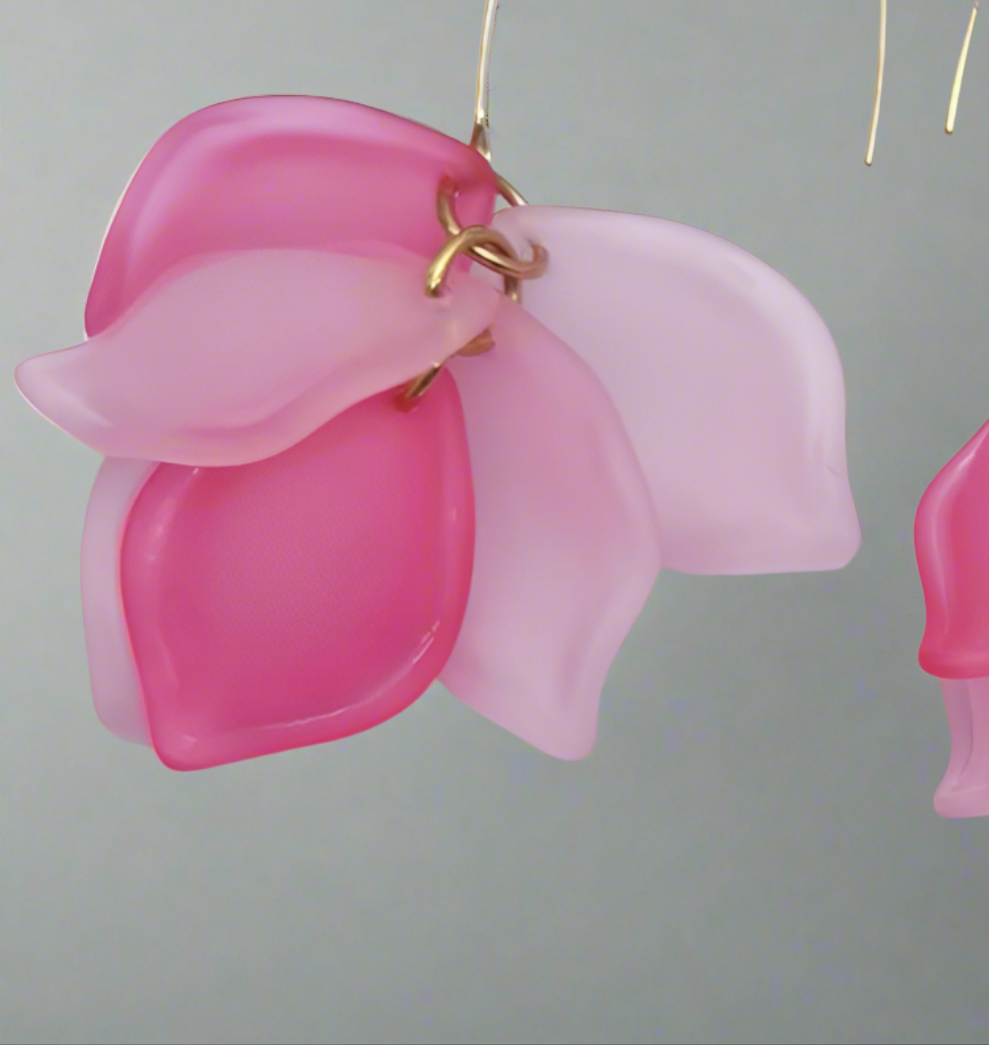 Boucle d'oreille fleur renverser