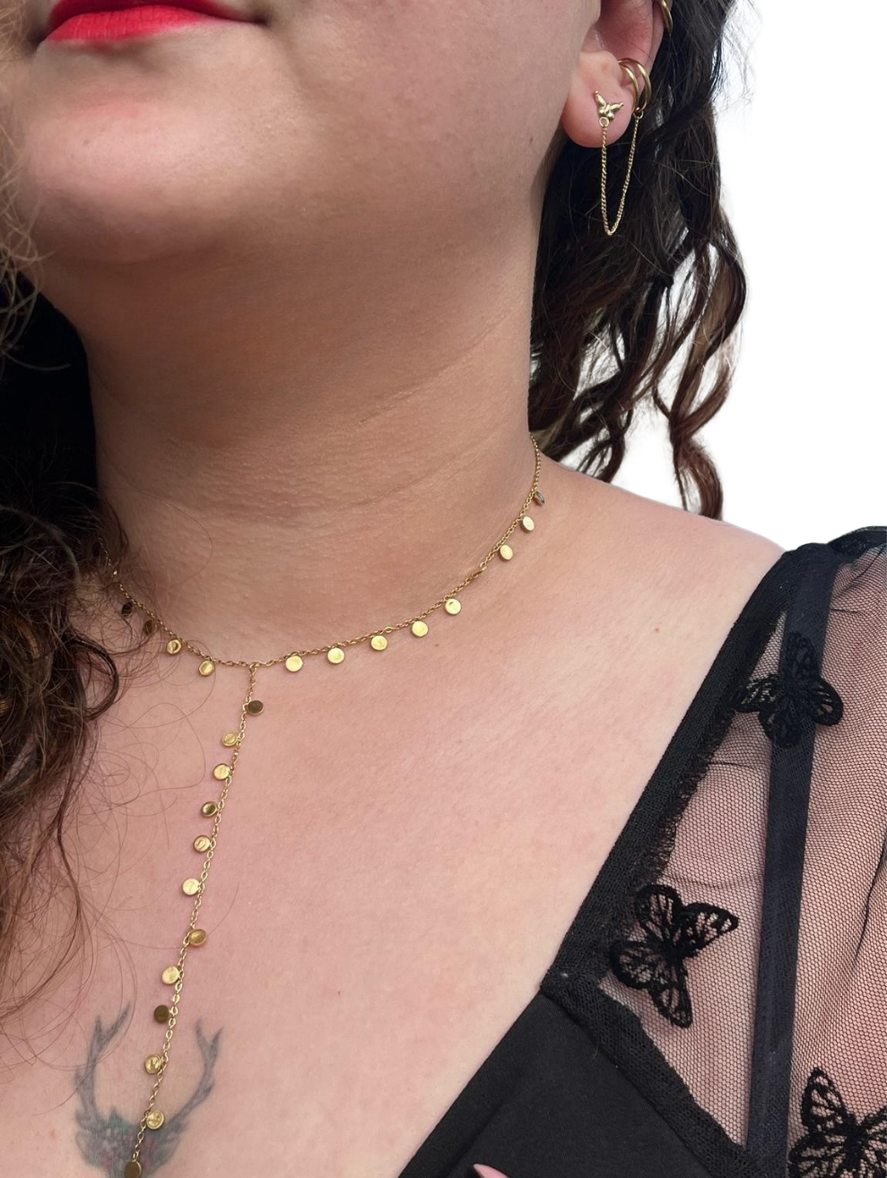 Collier en Y avec pampille