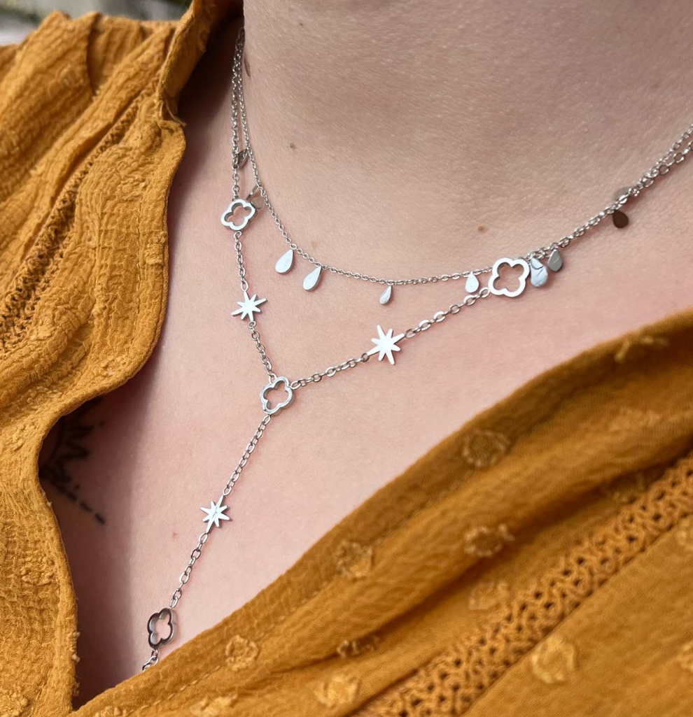 Collier pampille goutte simple
