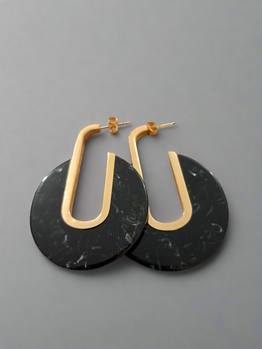 Boucles d'oreilles modernes en acier inoxydable