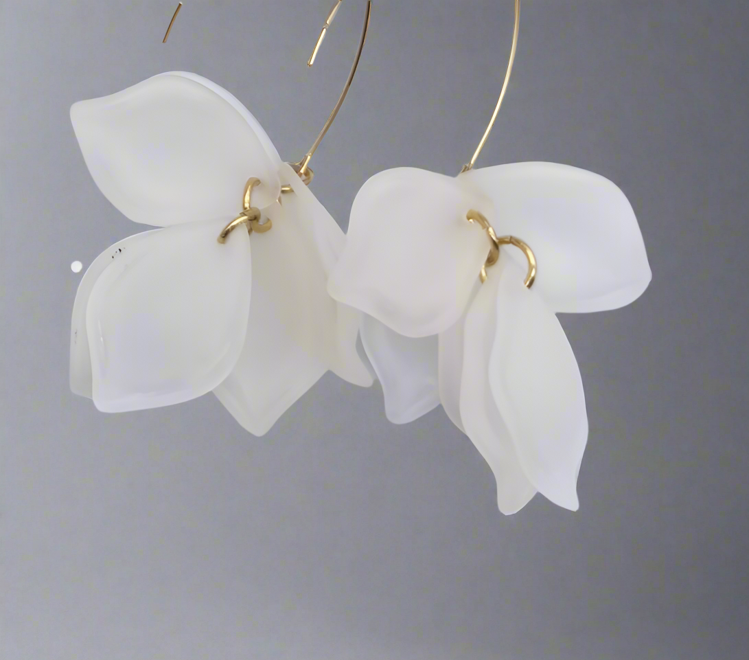 Boucle d'oreille fleur renverser