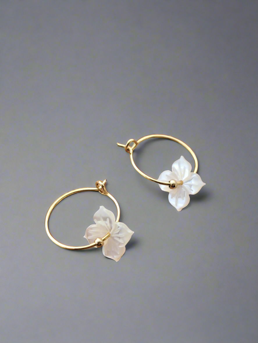 Boucle d'oreille nacré