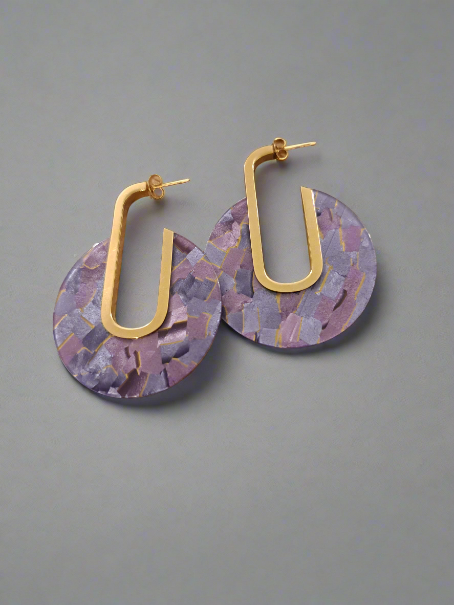 Boucles d'oreilles modernes en acier inoxydable
