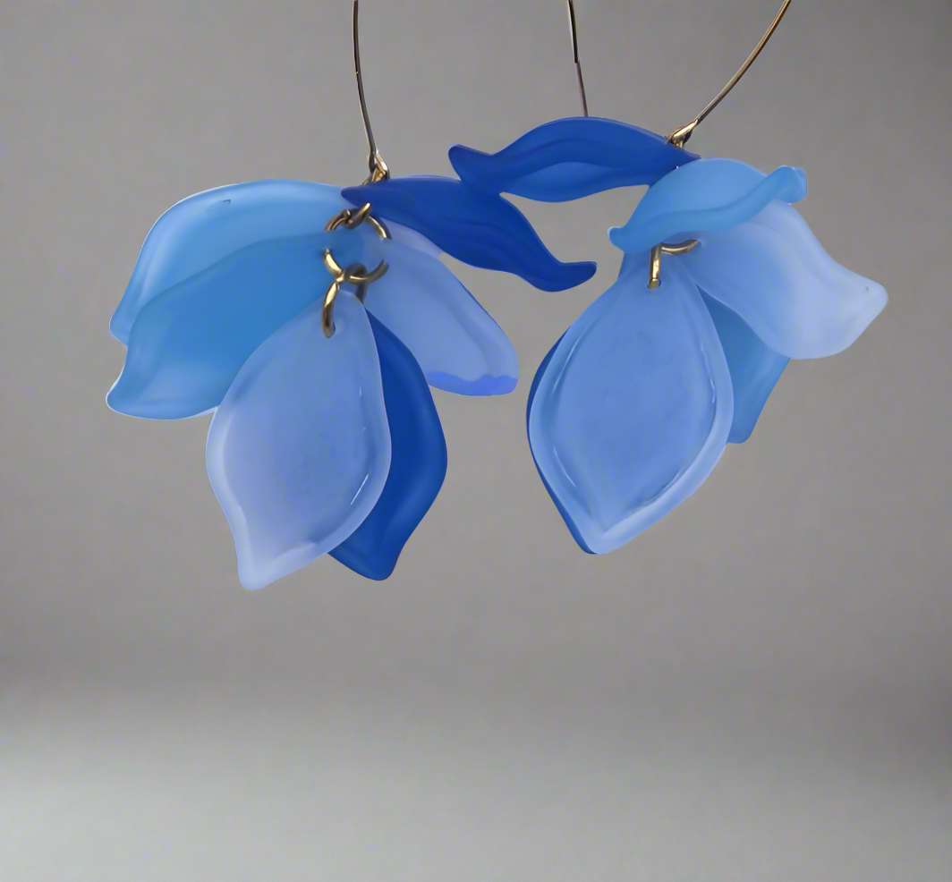 Boucle d'oreille fleur renverser