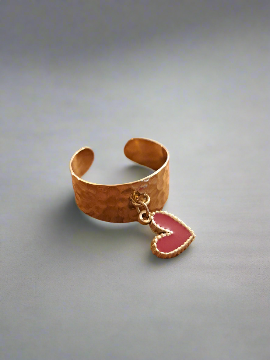 Bague pampille cœur