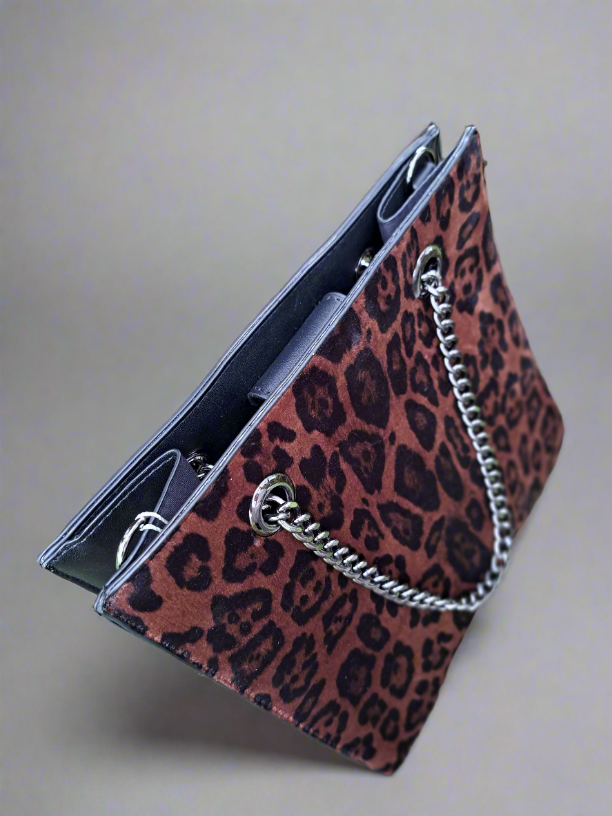 Sac à main bicolore léopard 🐆