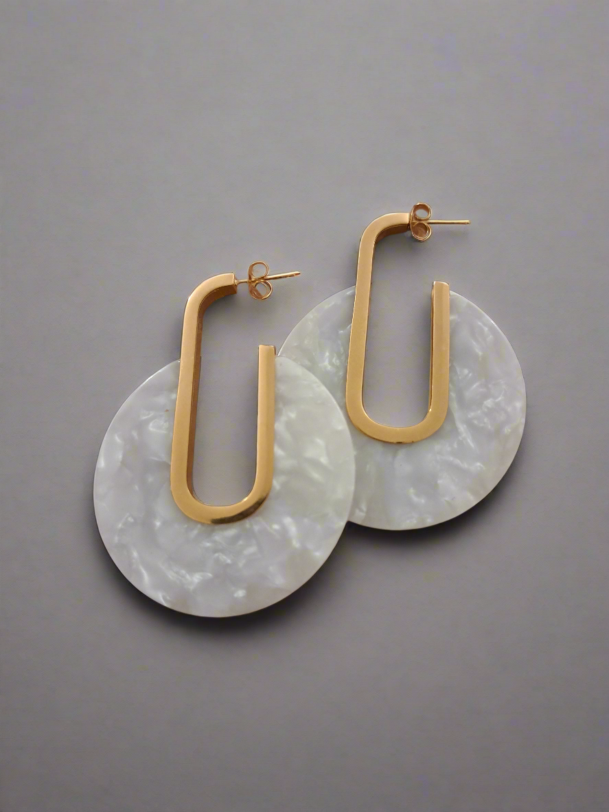 Boucles d'oreilles modernes en acier inoxydable