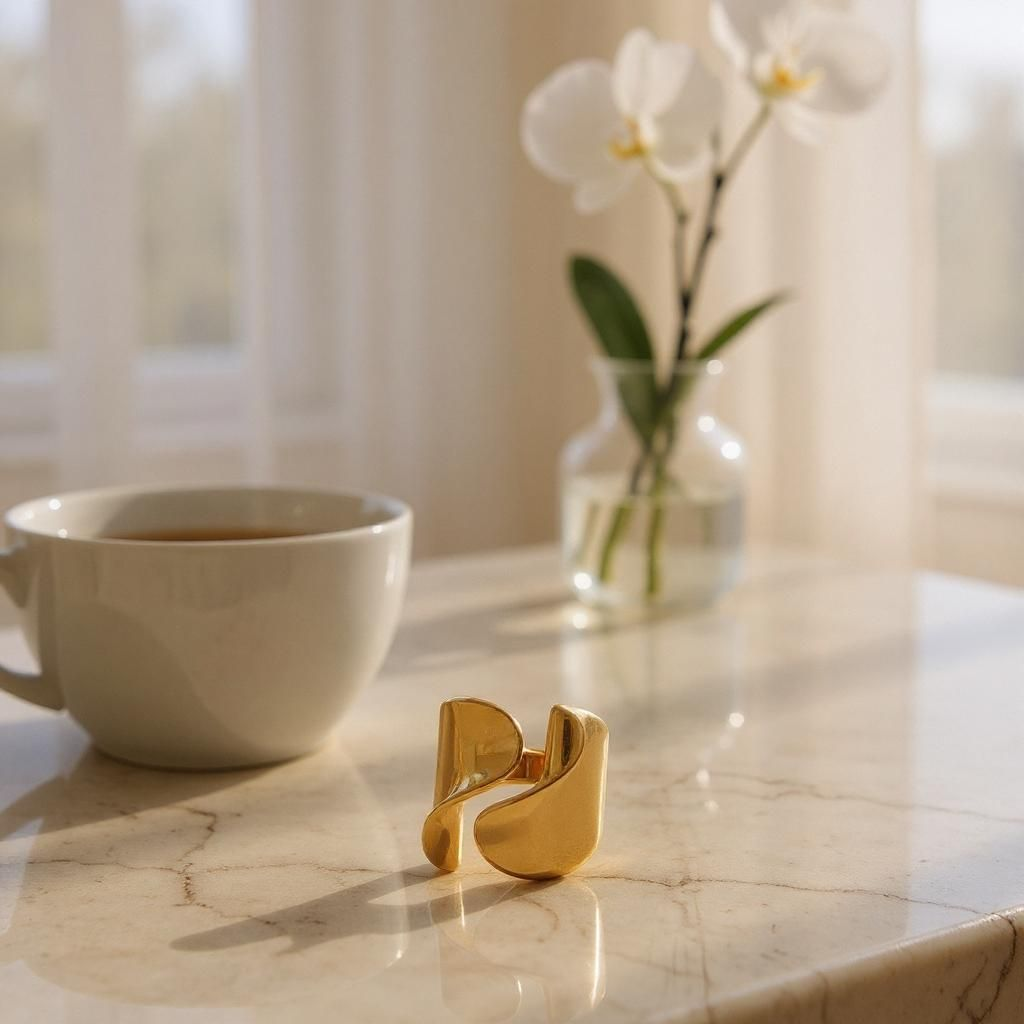 Bague ajustable vague