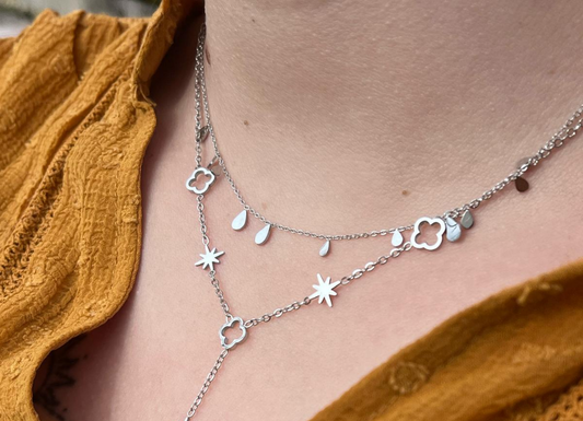 Collier pampille goutte simple