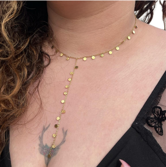 Collier en Y avec pampille
