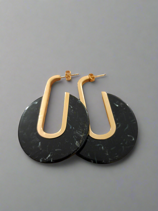 Boucles d'oreilles modernes en acier inoxydable