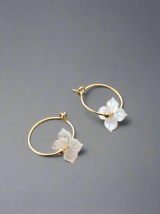 Boucle d'oreille nacré