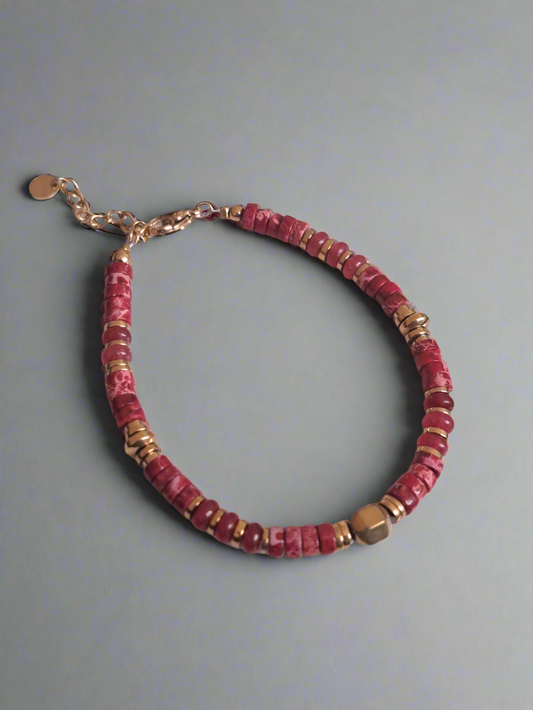 Bracelet Jaspe rouge