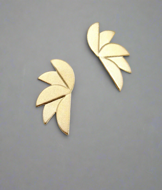 Boucle d'oreille "Éclats de feuilles"
