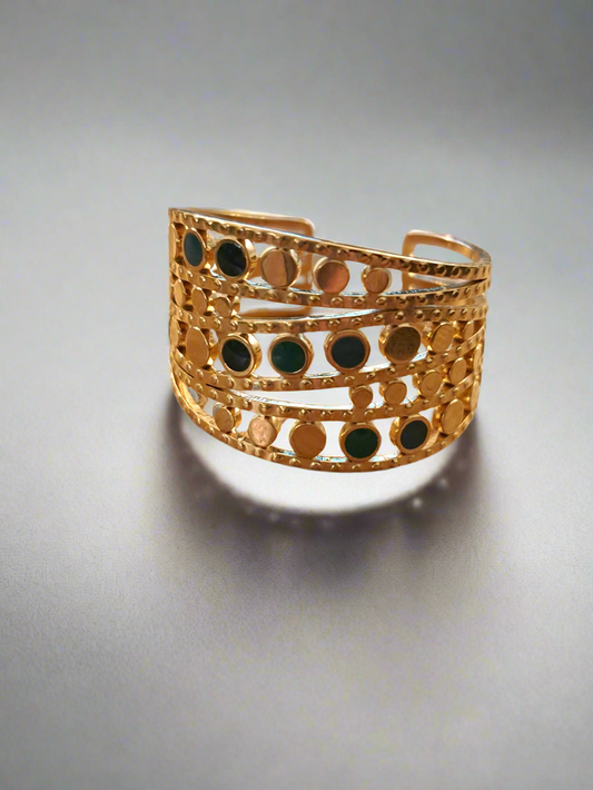 Bague dégradée de vert